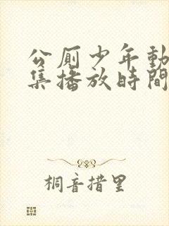 公厕少年动漫全集播放时间