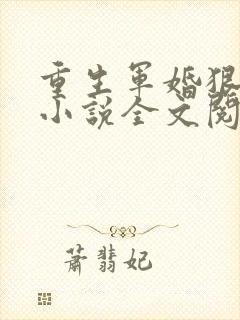 重生军婚狠缠绵小说全文阅读及番外
