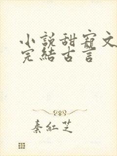 小说甜宠文短篇完结古言