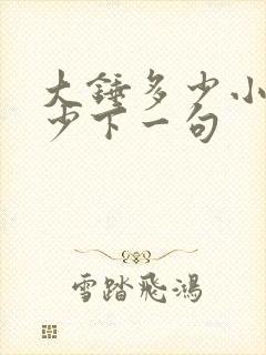 大锤多少小锤多少下一句