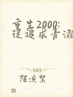 重生2000:从追求青涩校花同桌开始电子书