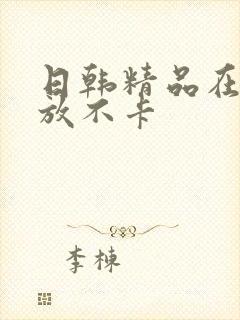 日韩精品在线播放不卡