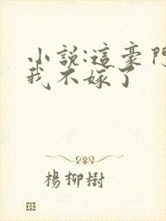 小说:这豪门,我不嫁了