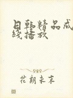 日韩精品成人在线播放