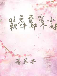 ai免费写小说软件哪个好用