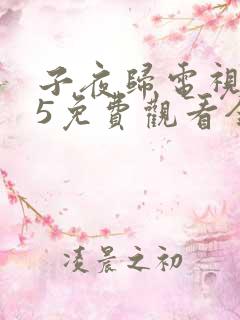 子夜归电视剧35免费观看全集高清