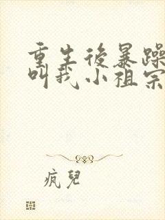 重生后暴躁大佬叫我小祖宗全文观看