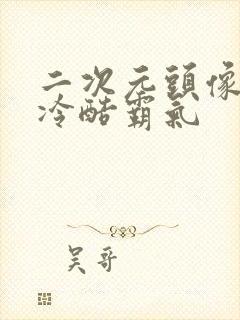 二次元头像帅气冷酷霸气