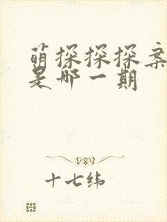 萌探探探案文轩是哪一期