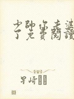 少帅你老婆又跑了免费阅读全