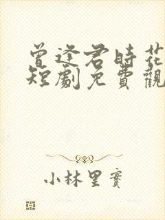 曾逢君时花照眼短剧免费观看