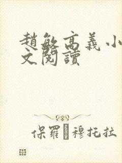 赵敏高义小说全文阅读