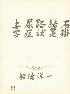 上尿路结石的主要症状是排尿困难