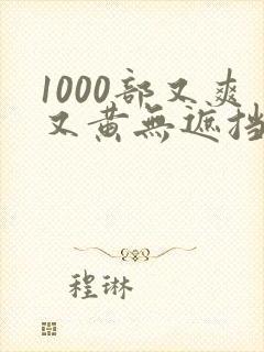 1000部又爽又黄无遮挡的视频