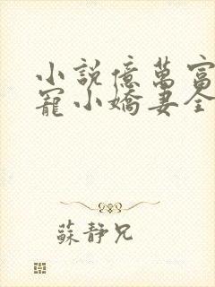 小说亿万富豪独宠小娇妻全文阅读