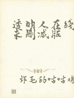 透明人在线播放未删减版