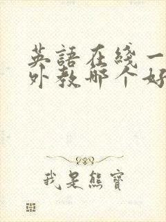 英语在线一对一外教哪个好