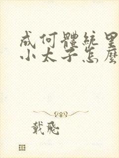 成何体统里面的小太子怎么来的