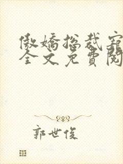 傲娇总裁宠上瘾全文免费阅读全文