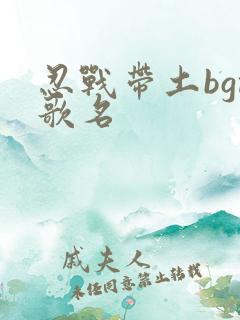 忍战带土bgm歌名