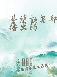 苍兰诀是哪一年播出的