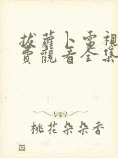 拔萝卜电视剧免费观看全集