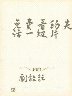 免费看的夫妻生活一级片