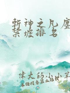 斩神之凡尘神域禁墟排名