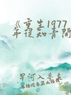 《重生1977年从知青开始》