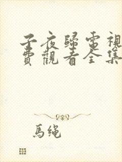 子夜归电视剧免费观看全集高清14