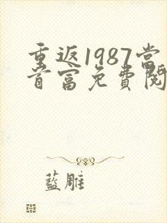 重返1987当首富免费阅读全