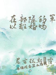 在部队的军人可以离婚吗