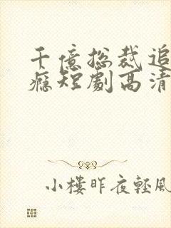 千亿总裁追妻成瘾短剧高清完整版