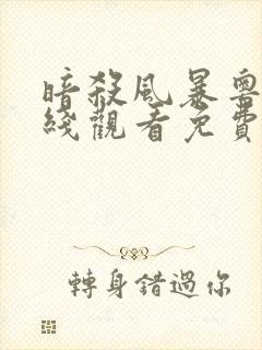 暗杀风暴粤语在线观看免费完整版高清