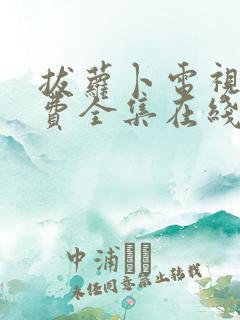 拔萝卜电视剧免费全集在线看