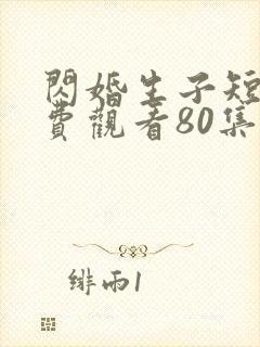 闪婚生子短剧免费观看80集