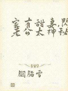 家有甜妻,闪婚老公太神秘