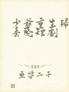 少爷重生归来3秦飞短剧