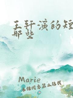 王轩演的短剧有哪些