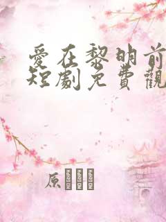 爱在黎明前升起短剧免费观看全集高清