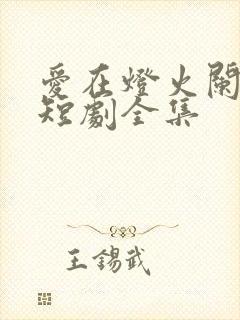 爱在灯火阑珊处短剧全集