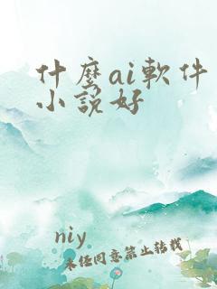 什么ai软件写小说好