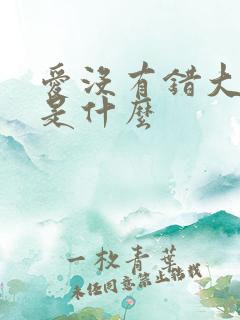 爱没有错大结局是什么