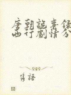 唐朝诡事录2·西行剧情分集介绍