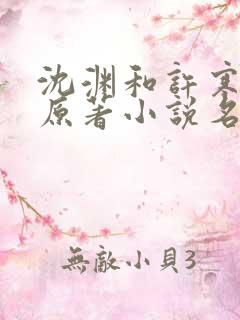 沈渊和许寒舟的原著小说名字