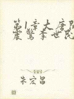 第1章大唐开局震惊李世民