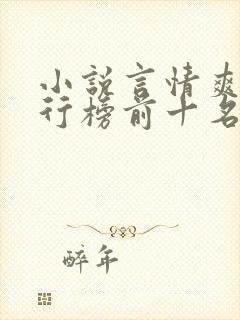 小说言情爽文排行榜前十名