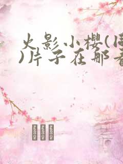 火影小樱(同人)片子在那看