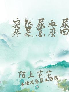 突然尿血尿频尿疼是怎么回事