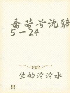乔若兮沈辞安15一24